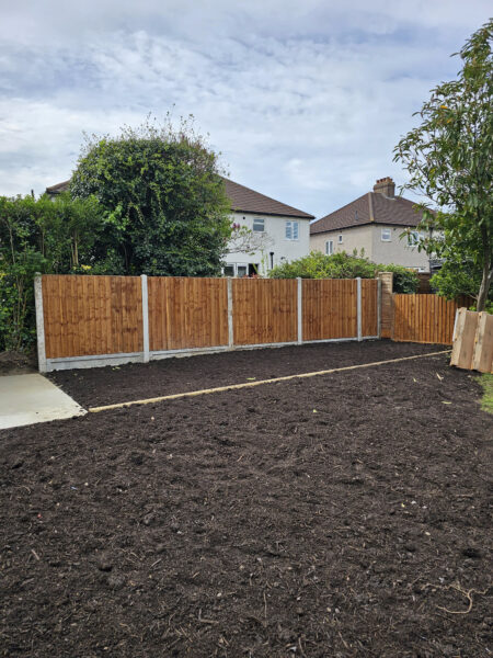 Redesigned Garden Area, Shed Base and New Fencing